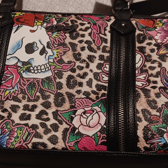 Ed Hardy Cheetah Print Satchel Bag - Picture 8 of 8